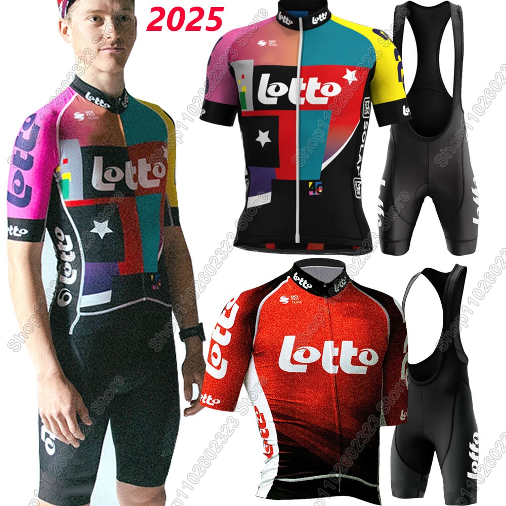 Cycling Gear Logo - Lotto equipe 2025 conjunto camisa de