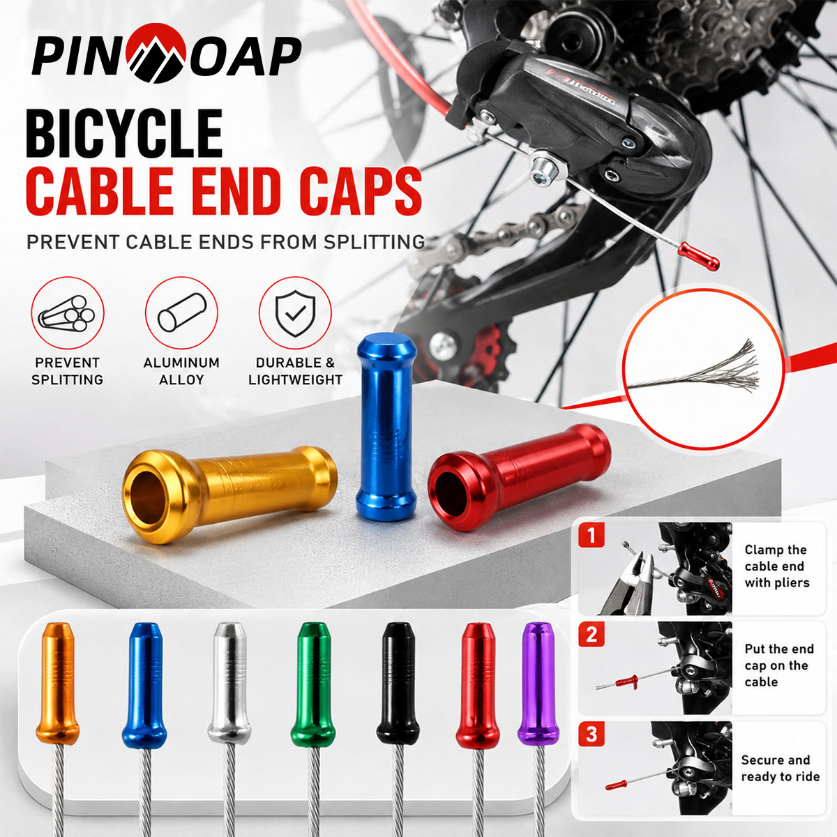 PINMOAP 100 PEÇAS Ponteiras de - Cycling Gear Tips avaliação e preço