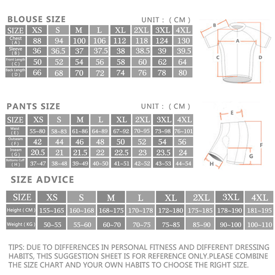 Conjunto de roupas de ciclismo - Cycling Gear Logo avaliação e preço