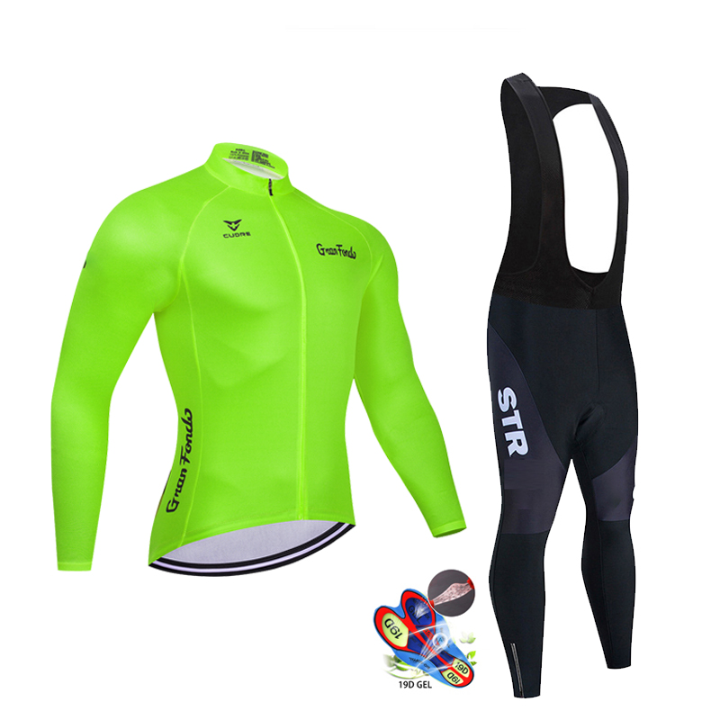 Outono preto conjunto camisa d - Cycling Gear Logo avaliação e preço