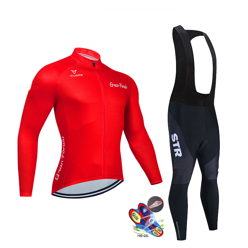 Outono preto conjunto camisa d - Cycling Gear Logo avaliação e preço