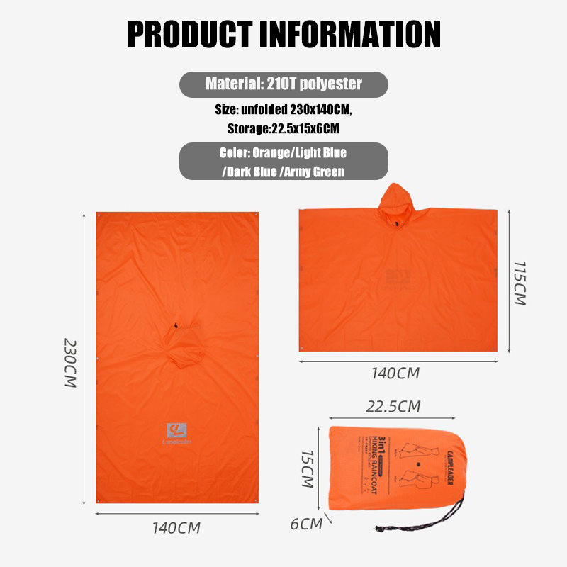 Poncho de Chuva Leve 3 em 1, C - Cycling Gear Backpack avaliação e preço