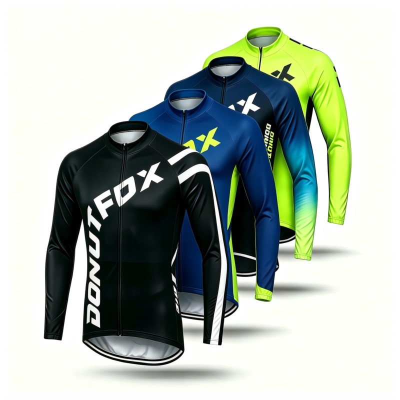 Camisa masculina de manga comp - Cycling Gear Logo avaliação e preço