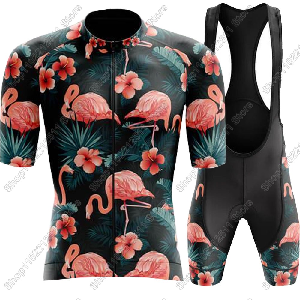 2025 flamingo conjunto camisa  - Cycling Gear Logo avaliação e preço