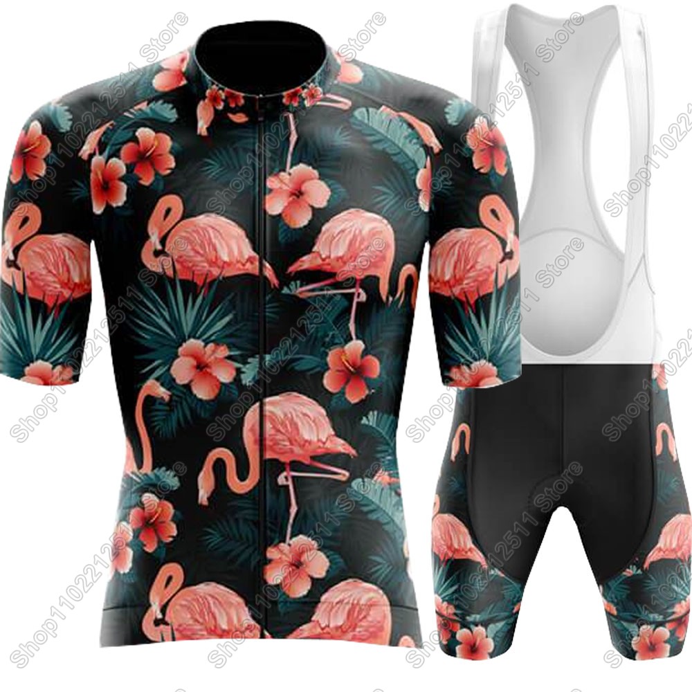 2025 flamingo conjunto camisa  - Cycling Gear Logo avaliação e preço